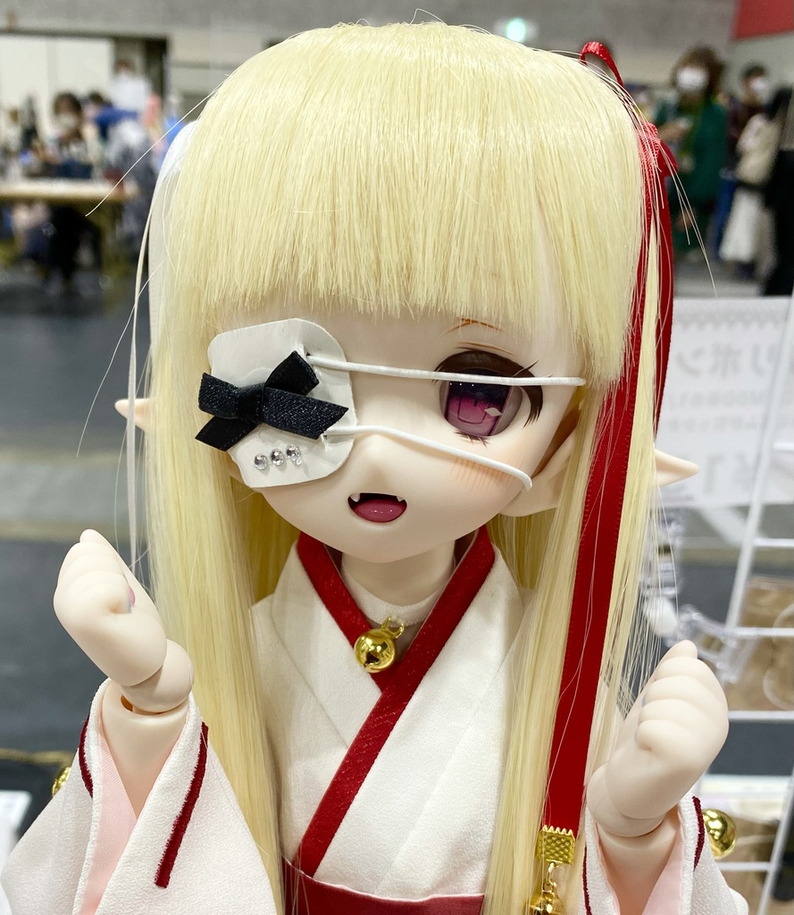リボン眼帯　1/3,1/4ドール用