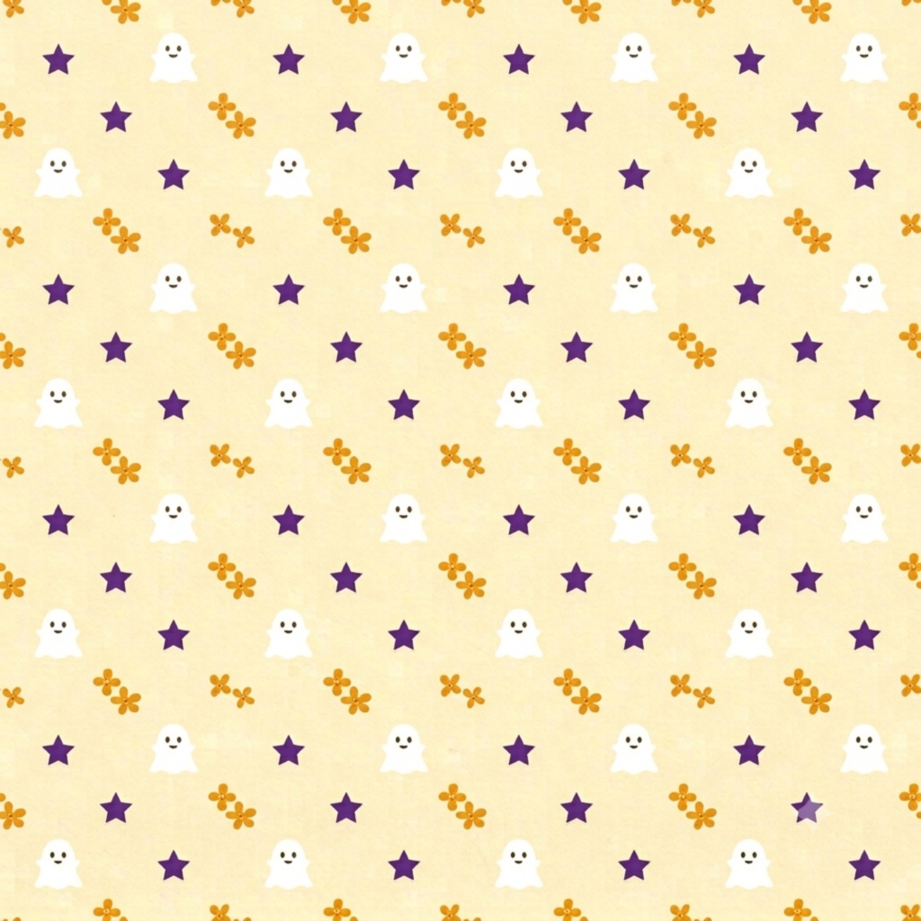 【デジタルペーパー】秋の植物×ハロウィン 和モダン シームレスパターン10枚セット|PNG・2000×2000px|商用利用可