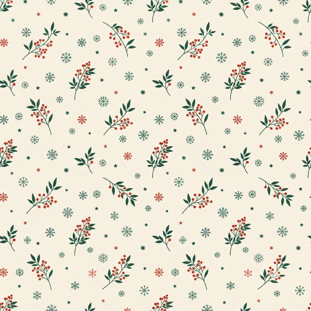 【デジタルペーパー】日本の冬植物×和モダン シームレスパターン10枚セット|PNG・2000×2000px|商用利用可