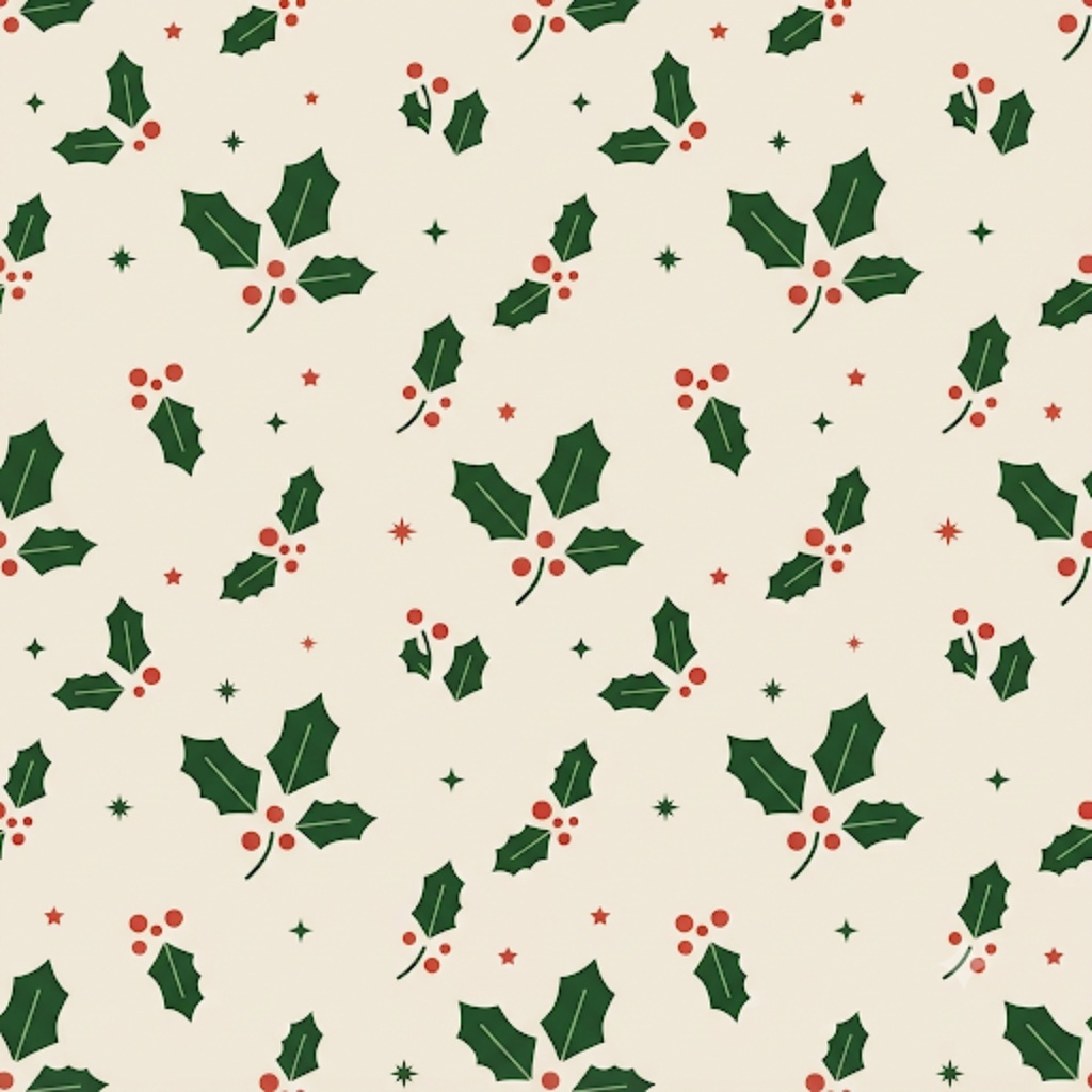 【デジタルペーパー】日本の冬植物×クリスマス 和モダン シームレス素材 10枚セット②|商用利用可・高解像度PNG