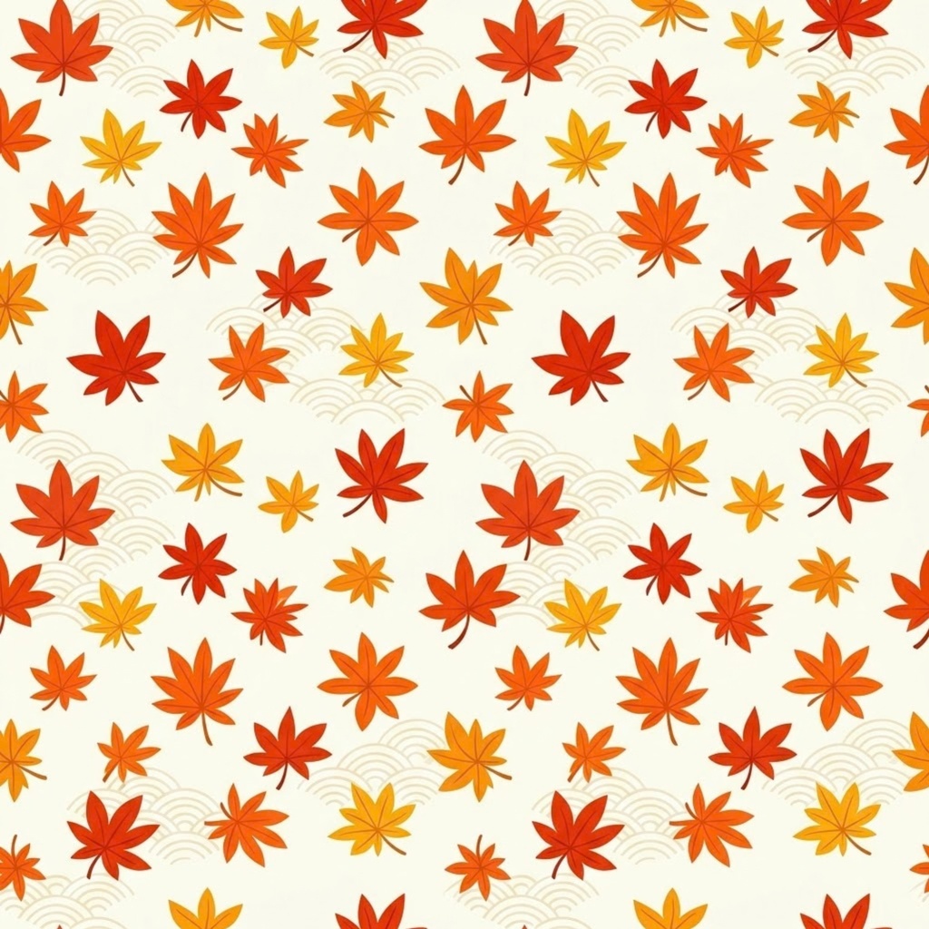 【デジタルペーパー】秋の植物×和モダン シームレスパターン10枚セット|PNG・2000×2000px