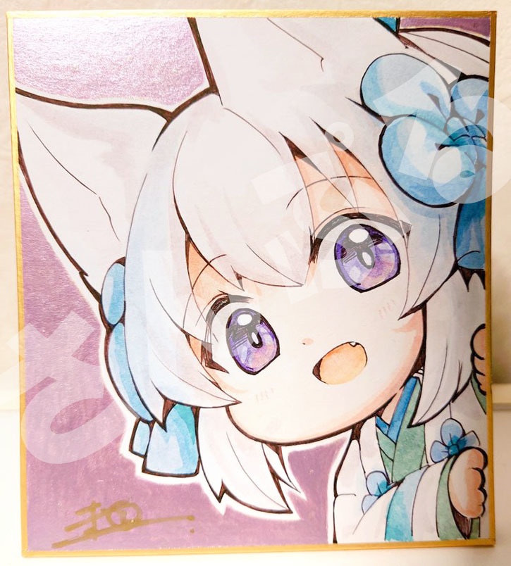 水彩原画ミニ色紙