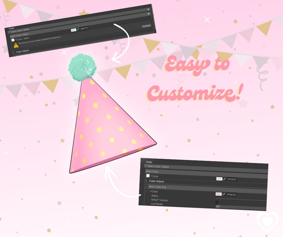 無料 FREE Party Hat 『bnuuy_f002』