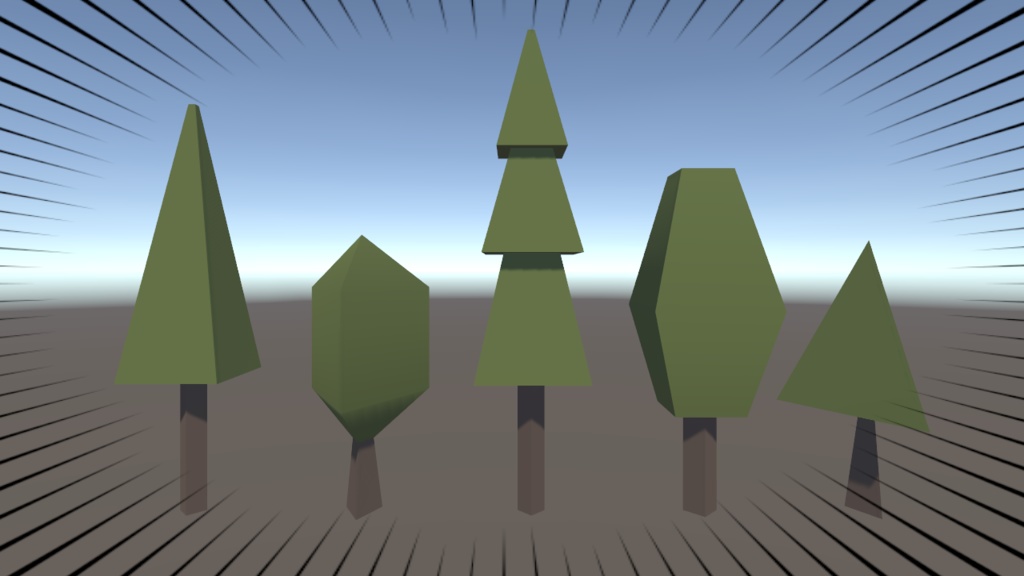 【無料】超ローポリの木