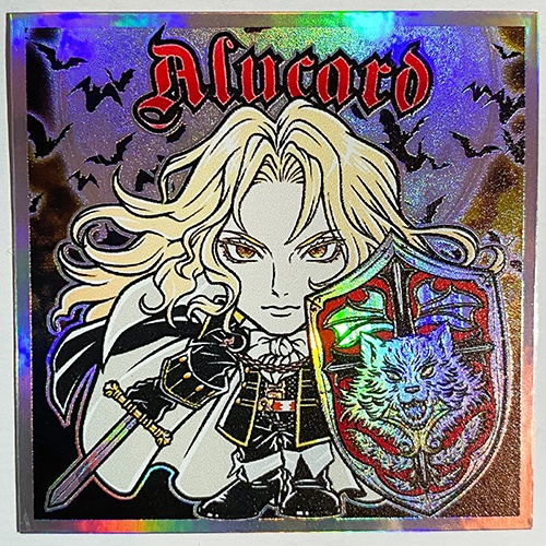 悪魔城ドラキュラ同人シール：アルカード(レインボー)