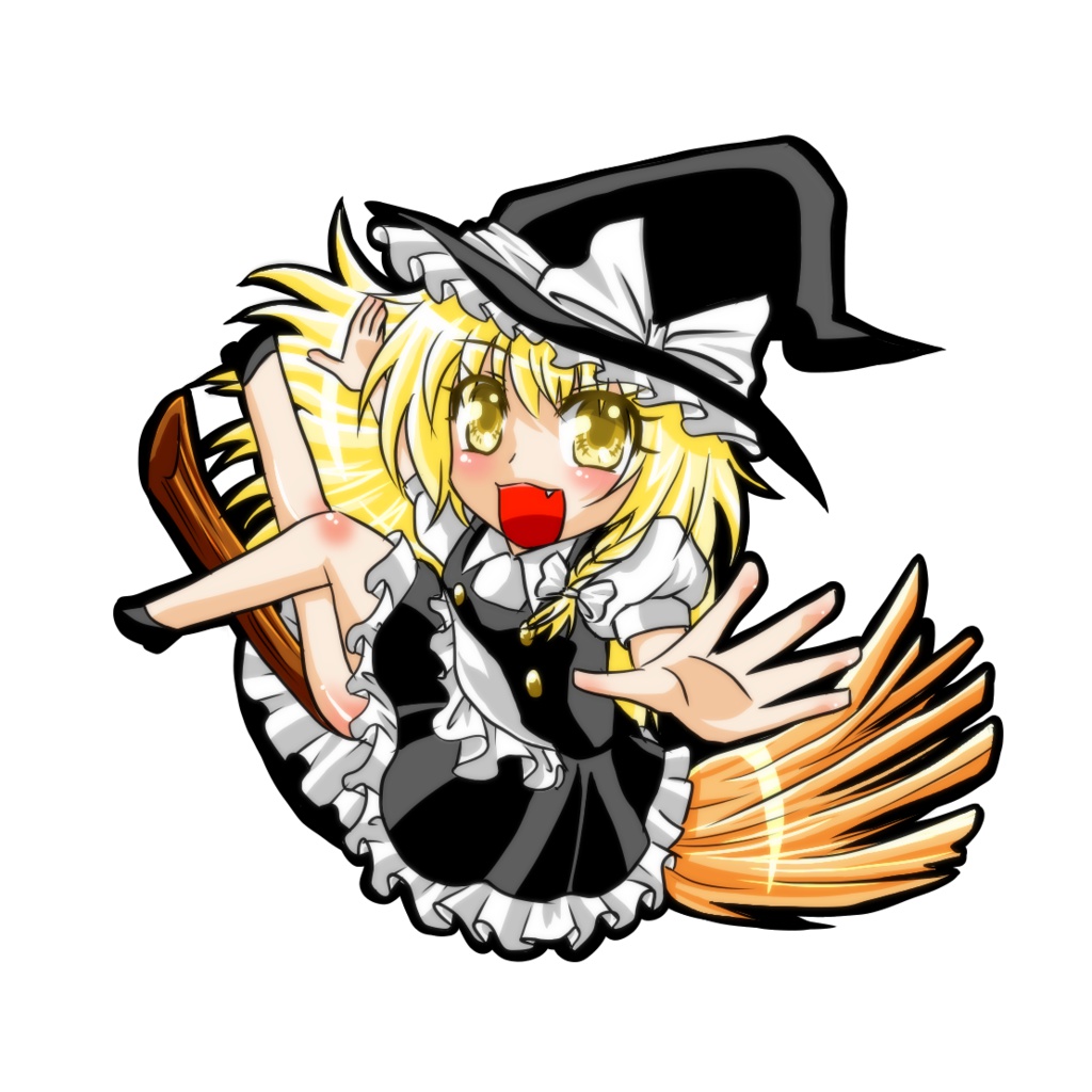 魔理沙ちびキャラアクリルキーホルダー 50×50mm