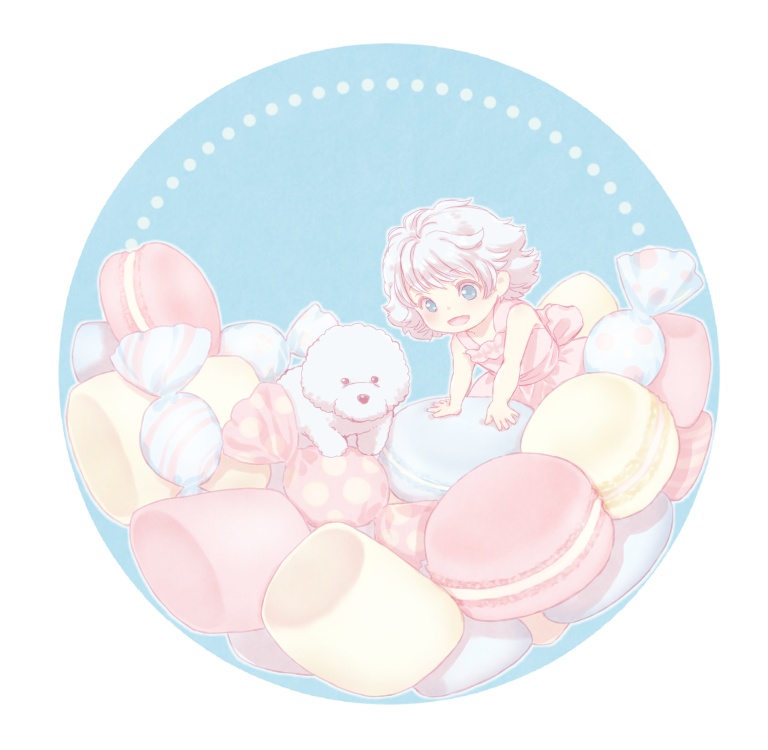 マシュマロキャンディマカロン缶バッジ