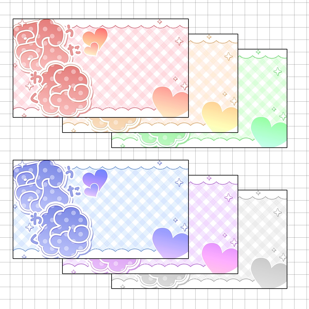 かわいい歌枠サムネイル素材