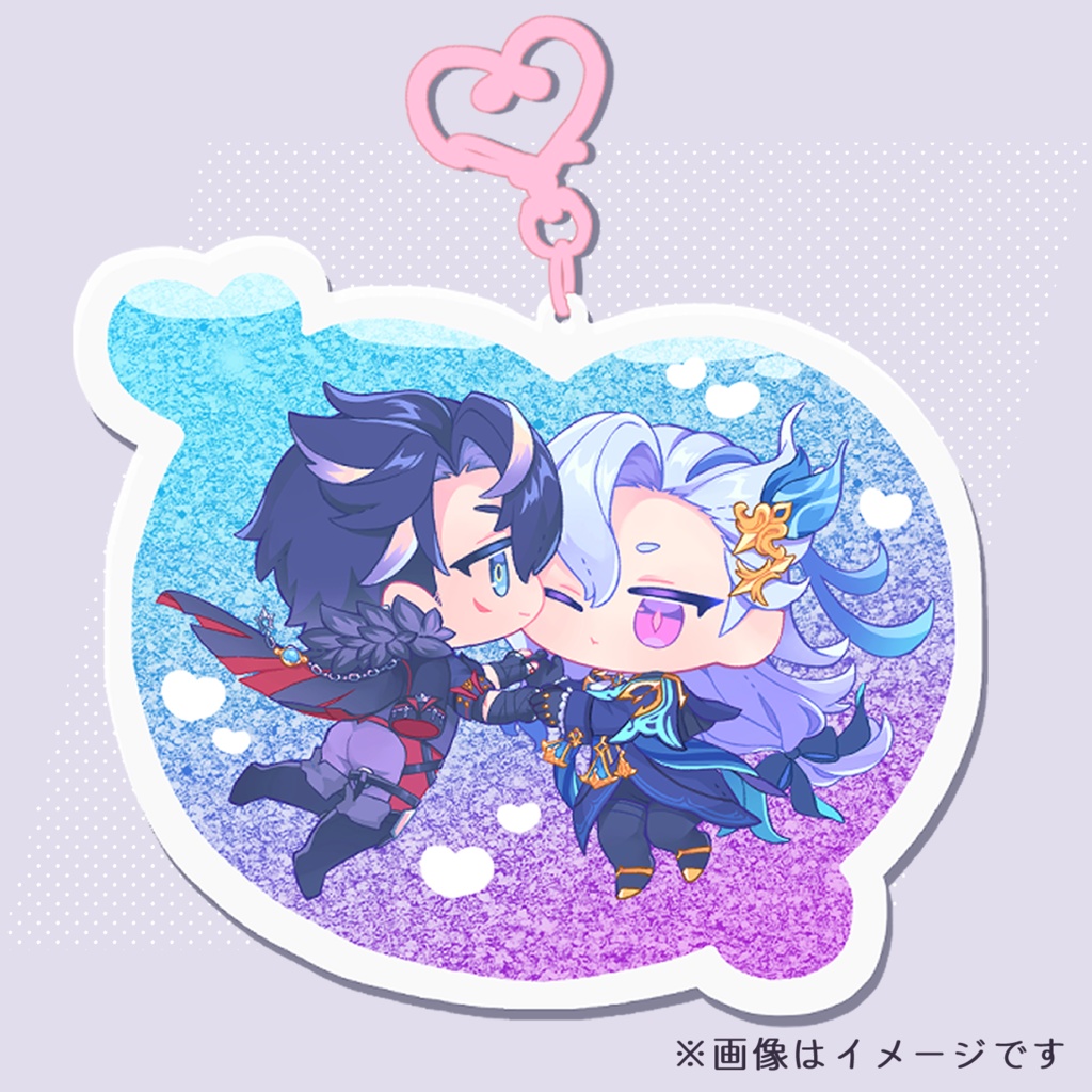 公爵と水龍のグリッターオイルアクキー