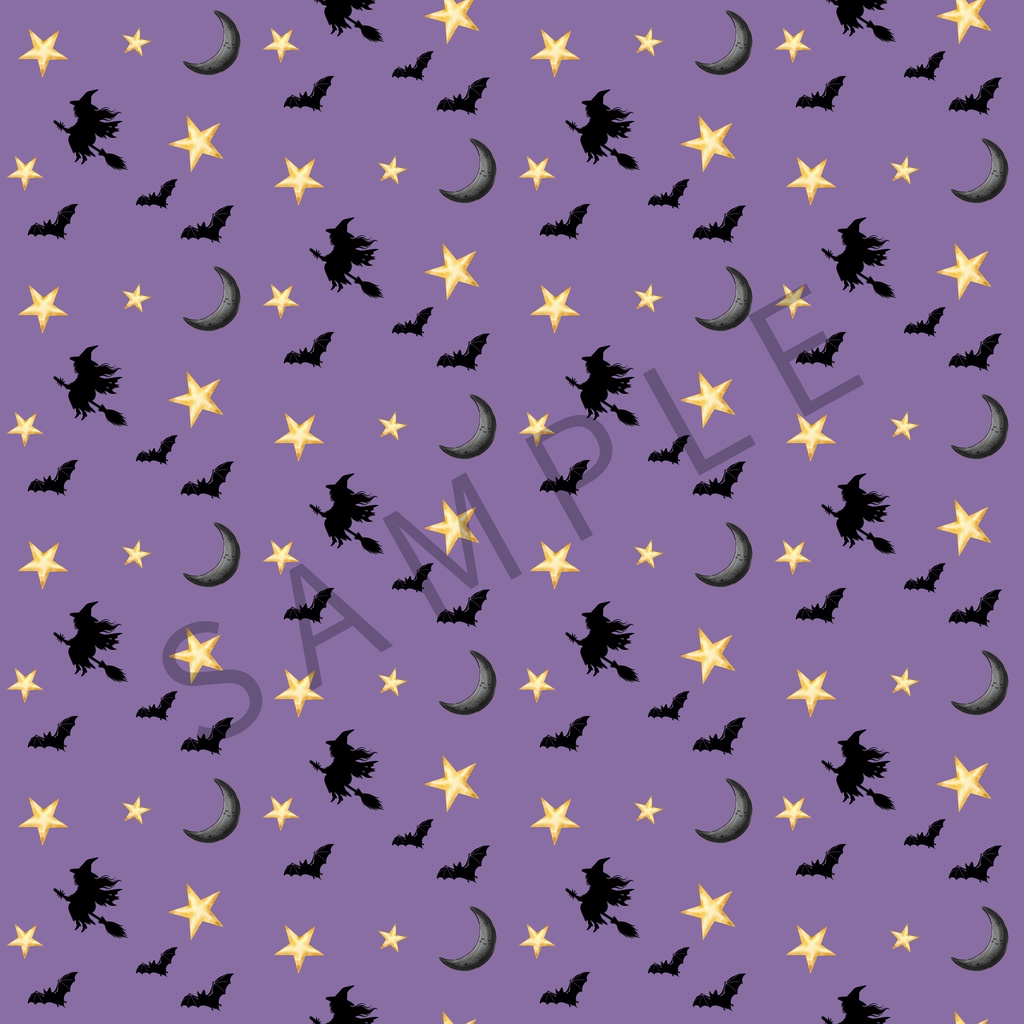 【デジタル素材】ハロウィンHalloweenを彩るペーパー1種2色(3600×3600px)