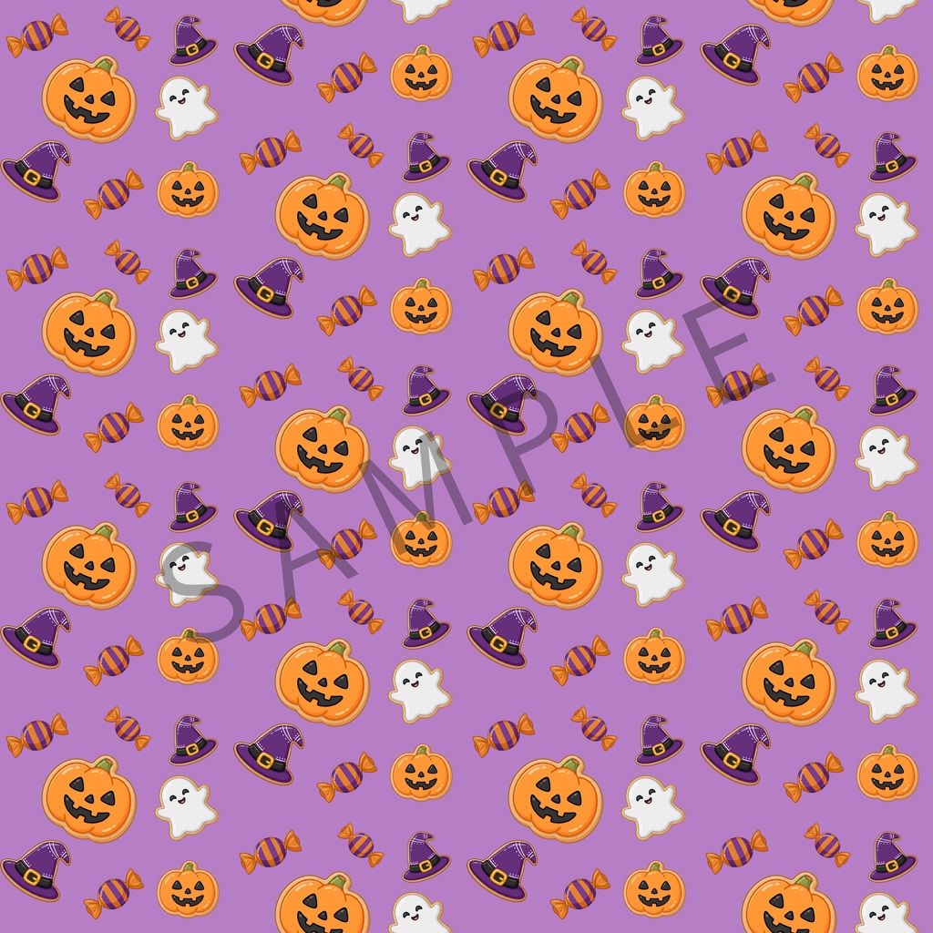 【デジタル素材】ハロウィンHalloweenを彩るポップなペーパー(3600×3600px)