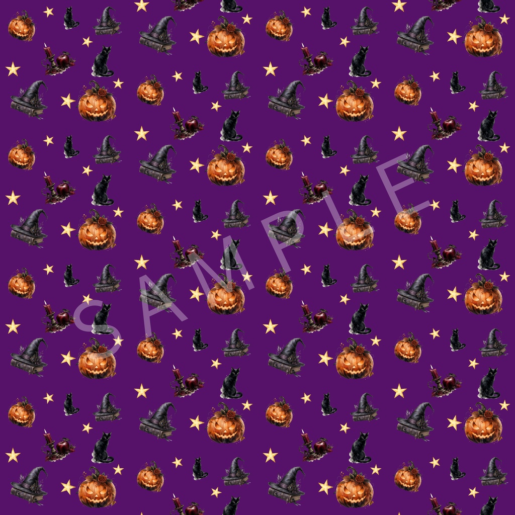 【デジタル素材】大人なハロウィンHalloweenを彩るペーパー(3600×3600px)