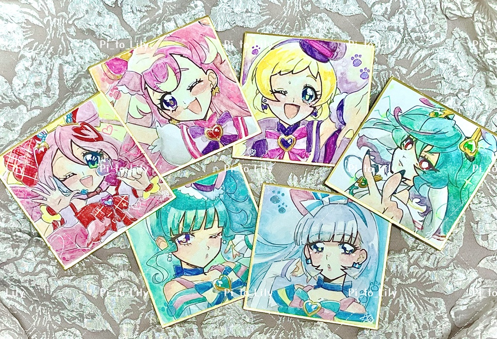 豆色紙 プリキュア