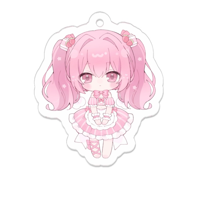 《木苺なゆ誕生日グッズ2026》ちょこん、なゆちゃんアクリルキーホルダー♡