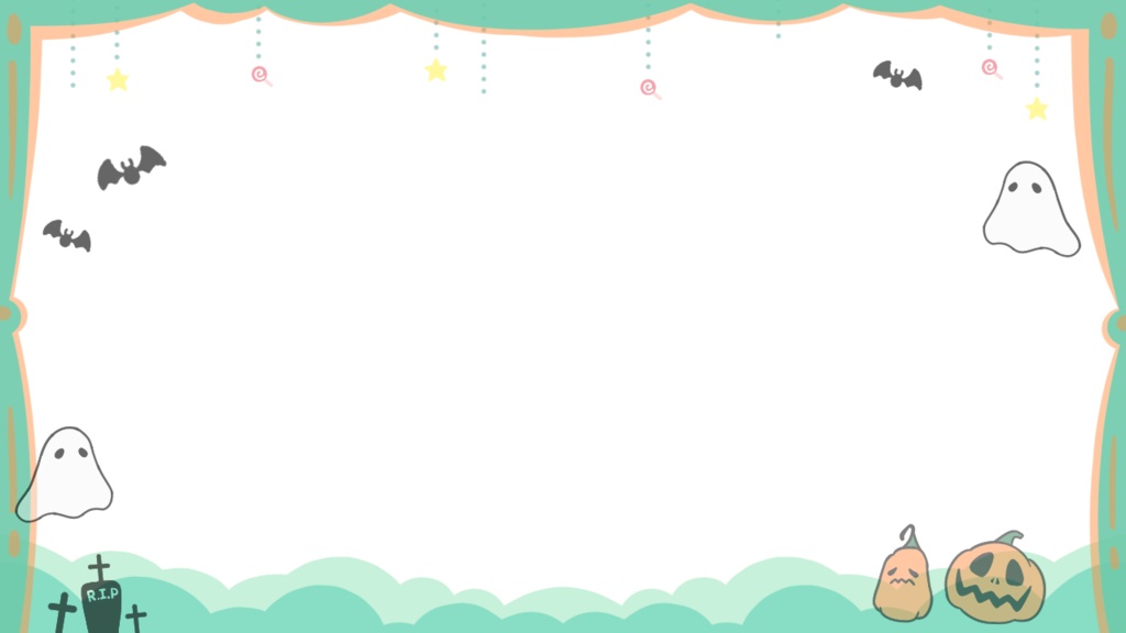 【ハロウィン】手描き半透明 配信フレーム・オーバレイ