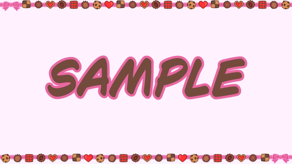 【バレンタイン】手描き透過有無２種・ 配信フレーム・オーバレイ