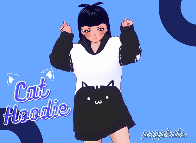 [VROID] Kawaii Cat Hoodie