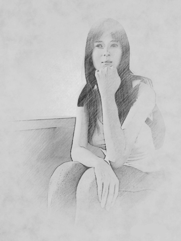 坂井泉水さんの似顔絵