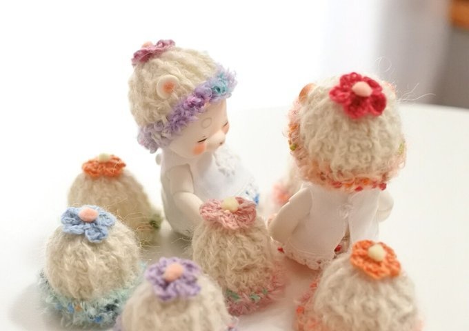 お花のニット帽　Poiサイズ