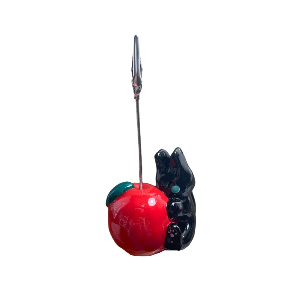 小さな猫とりんご 【 メモスタンド 】