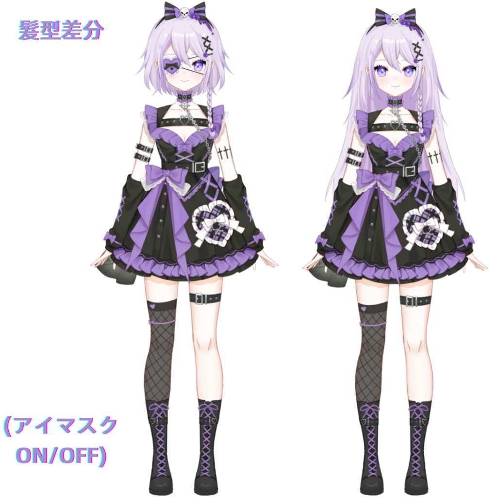 【Live2D Model】ゴスロリ/メンヘラ少女 Gothic Menhera Girl【VTS対応/汎用モデル】