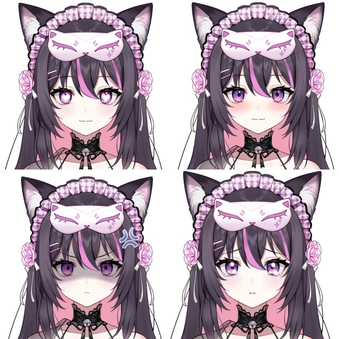 【限定一点】闇淵の黒ネコ魔女【VTS対応】