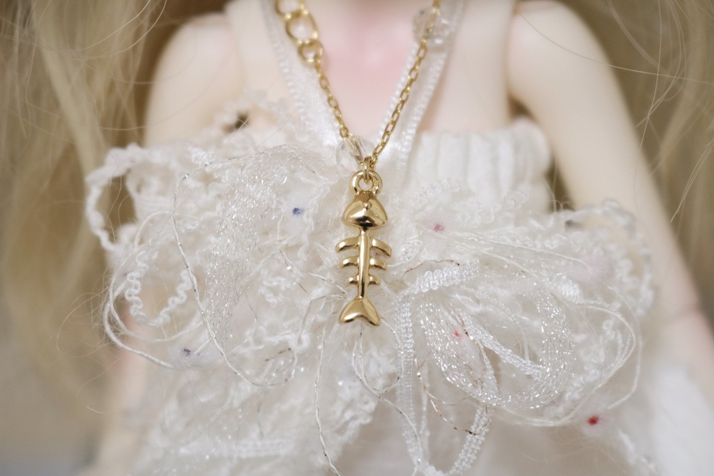 【cocoriang〜40センチまで】おさかなのホネックレス