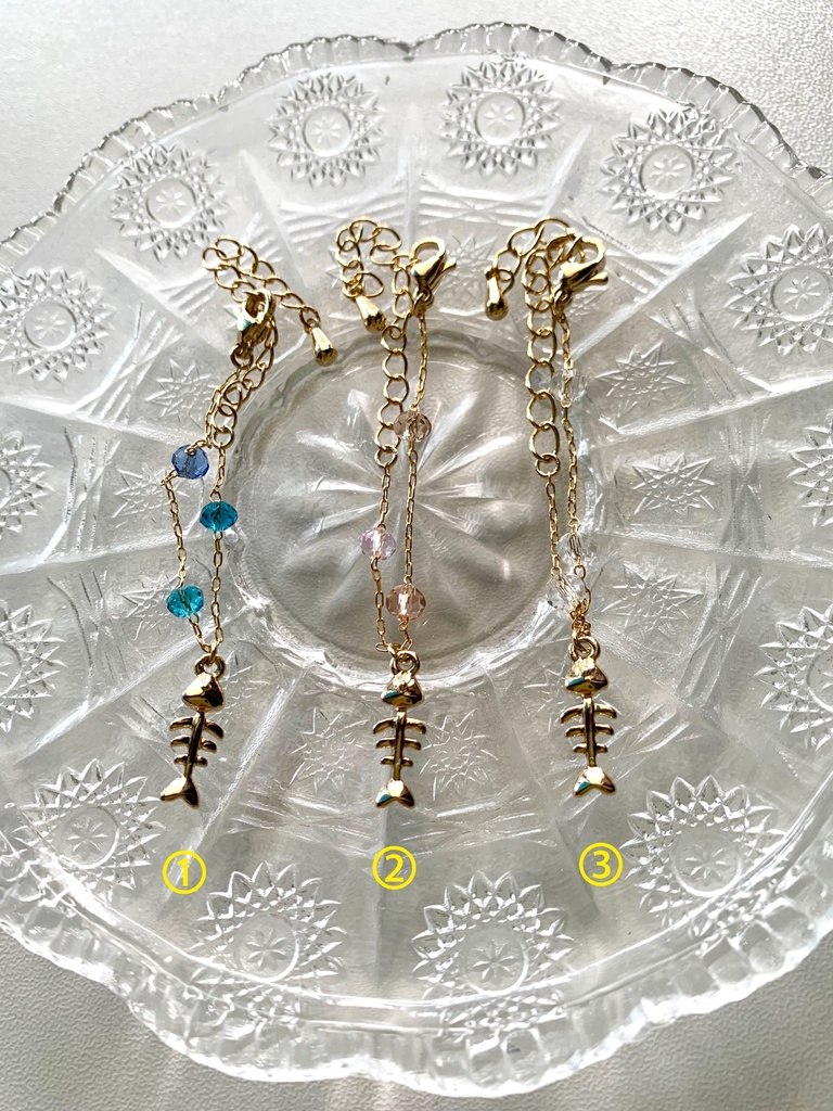 【cocoriang〜40センチまで】おさかなのホネックレス