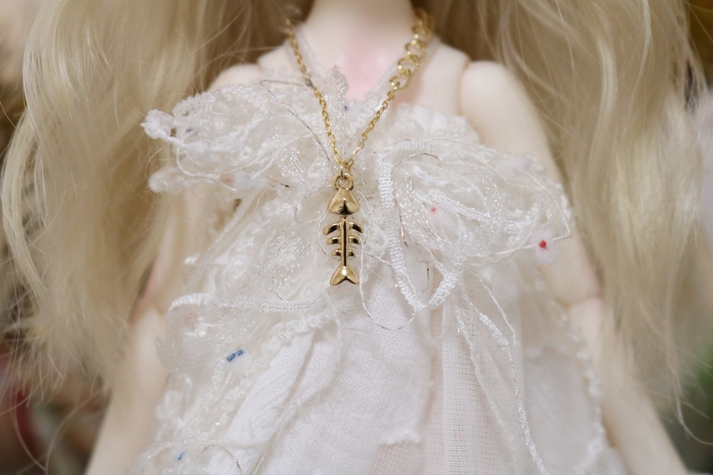 【cocoriang〜40センチまで】おさかなのホネックレス