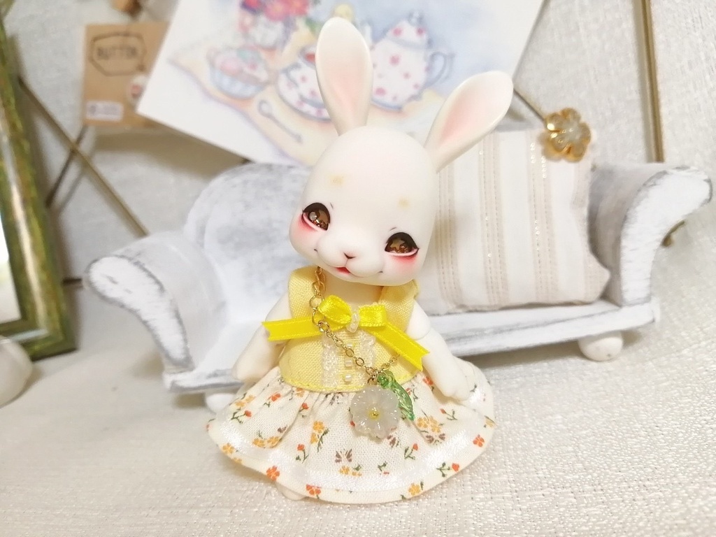 【cocoriang・オビツ11・アンティーユ】白い花ポシェット