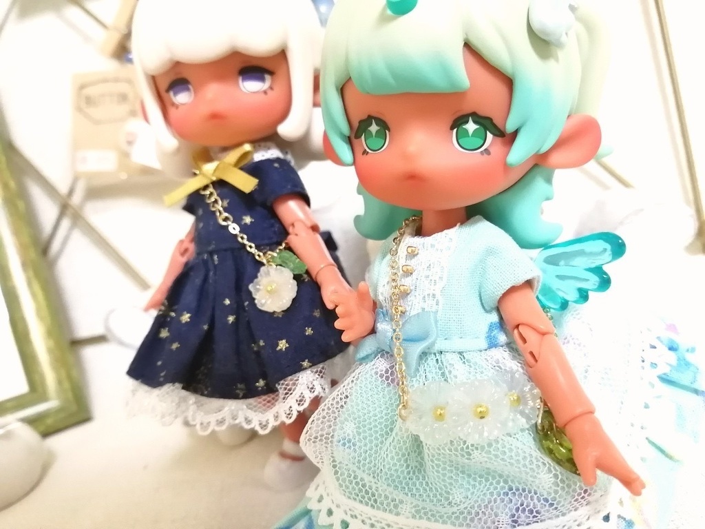 【cocoriang・オビツ11・アンティーユ】白い花ポシェット