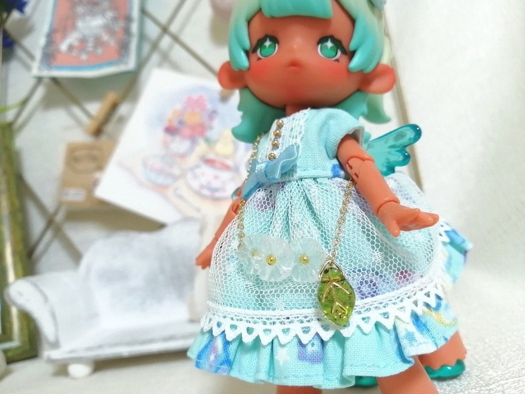 【cocoriang・オビツ11・アンティーユ】白い花ポシェット