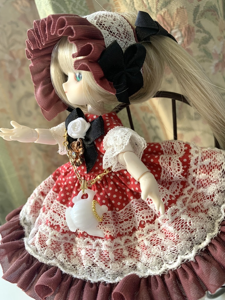 【オビツ11〜40cm対応】お茶会ティーポットポシェット