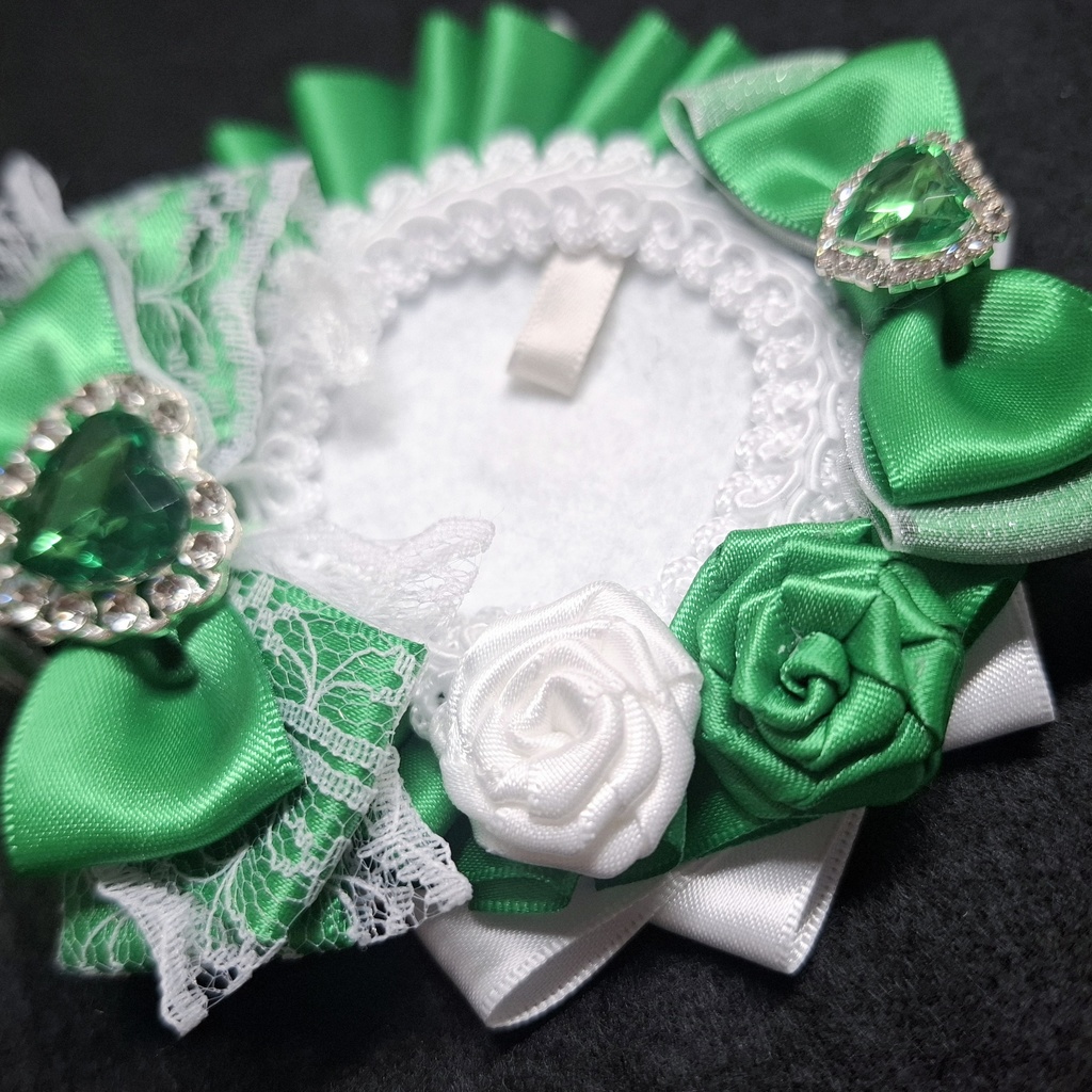 缶バッジ シンプル痛ロゼット ホワイト 白