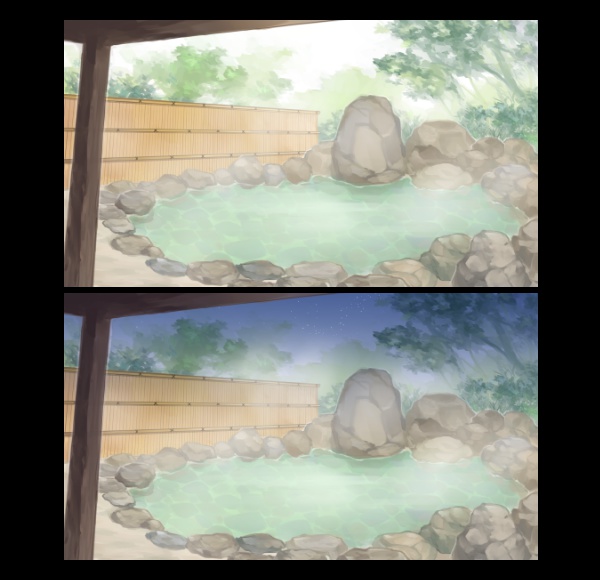背景素材02 露天風呂 悪漫のbooth Booth