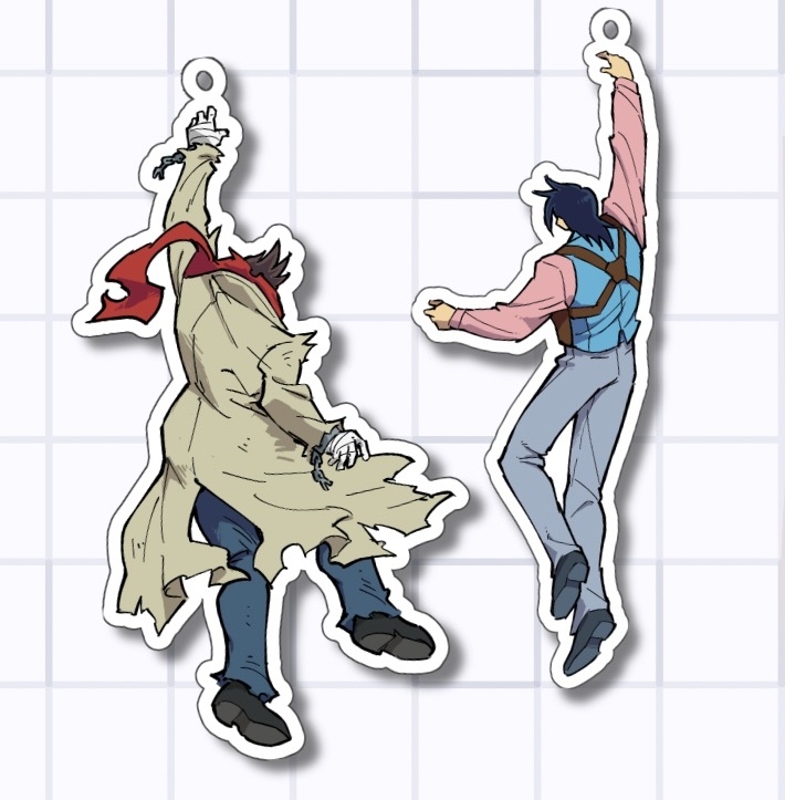 かわいいぶら下がりアクリルキーホルダー