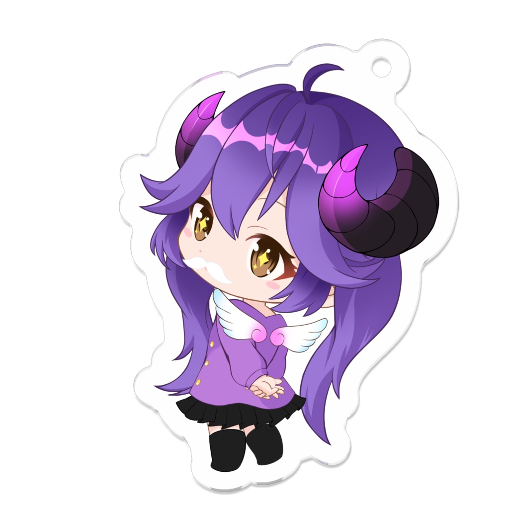 天使の羽根が欲しいみゅおんキーホルダー