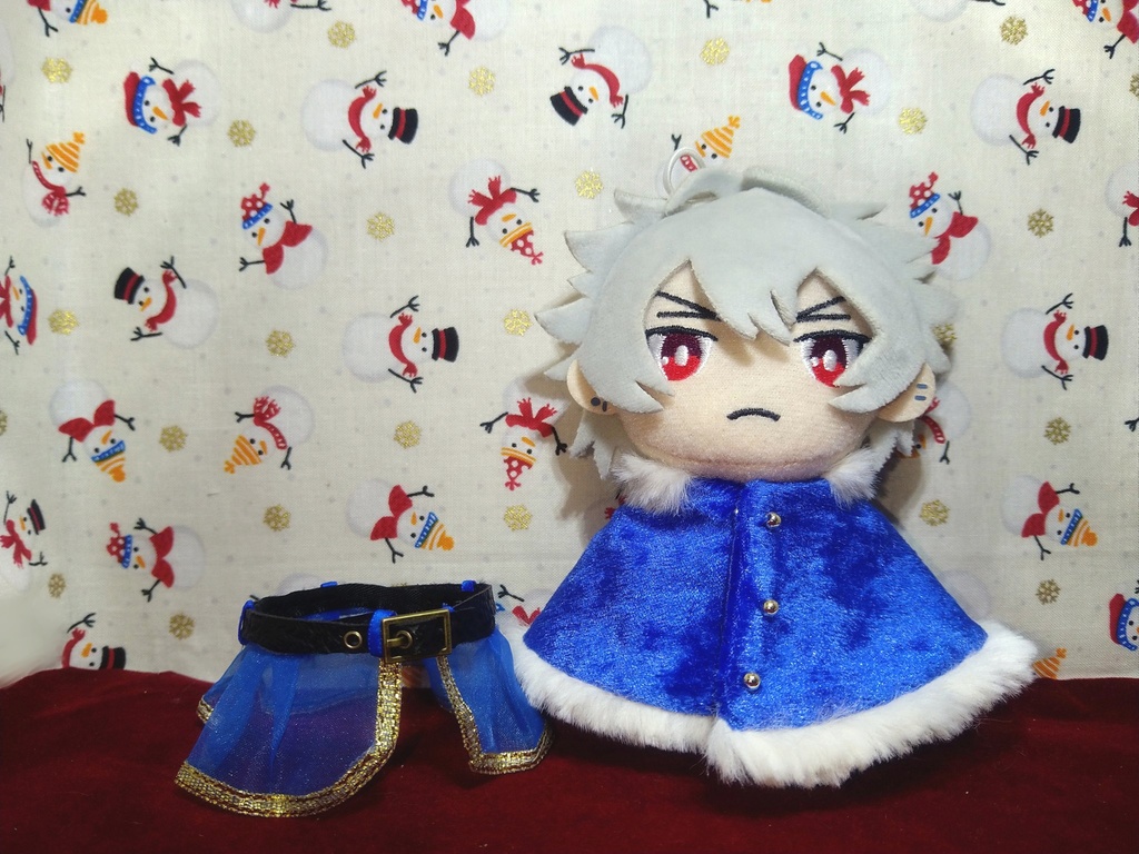 ★ 10㎝ ぬい用 ★ オーガンジーフリル&ファー ケープ