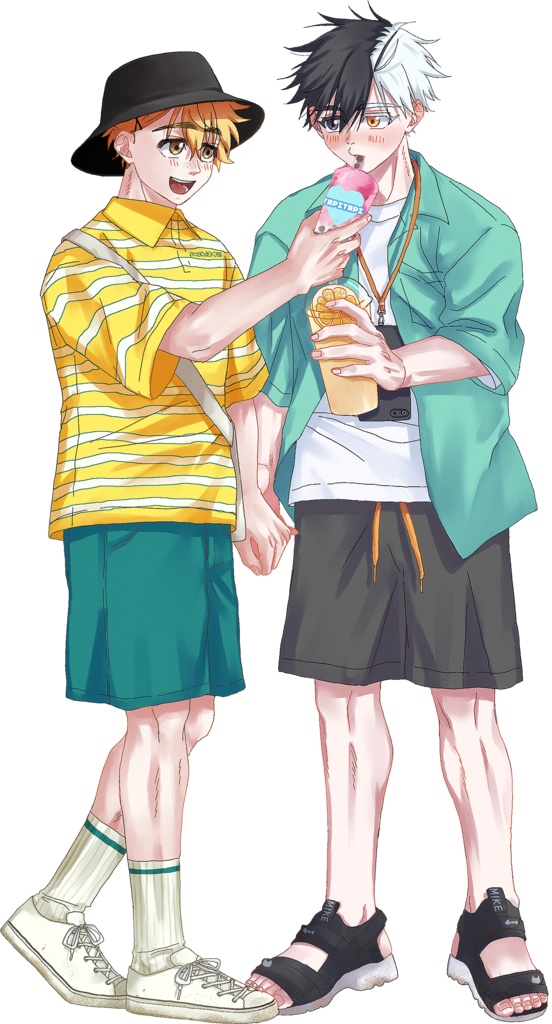 にれさくデートアクリルスタンド(印刷時のインク汚れ有)