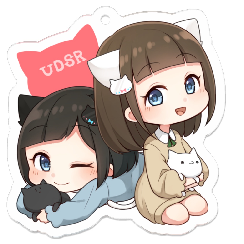 うづしろアクリルキーホルダー 猫ちゃんver