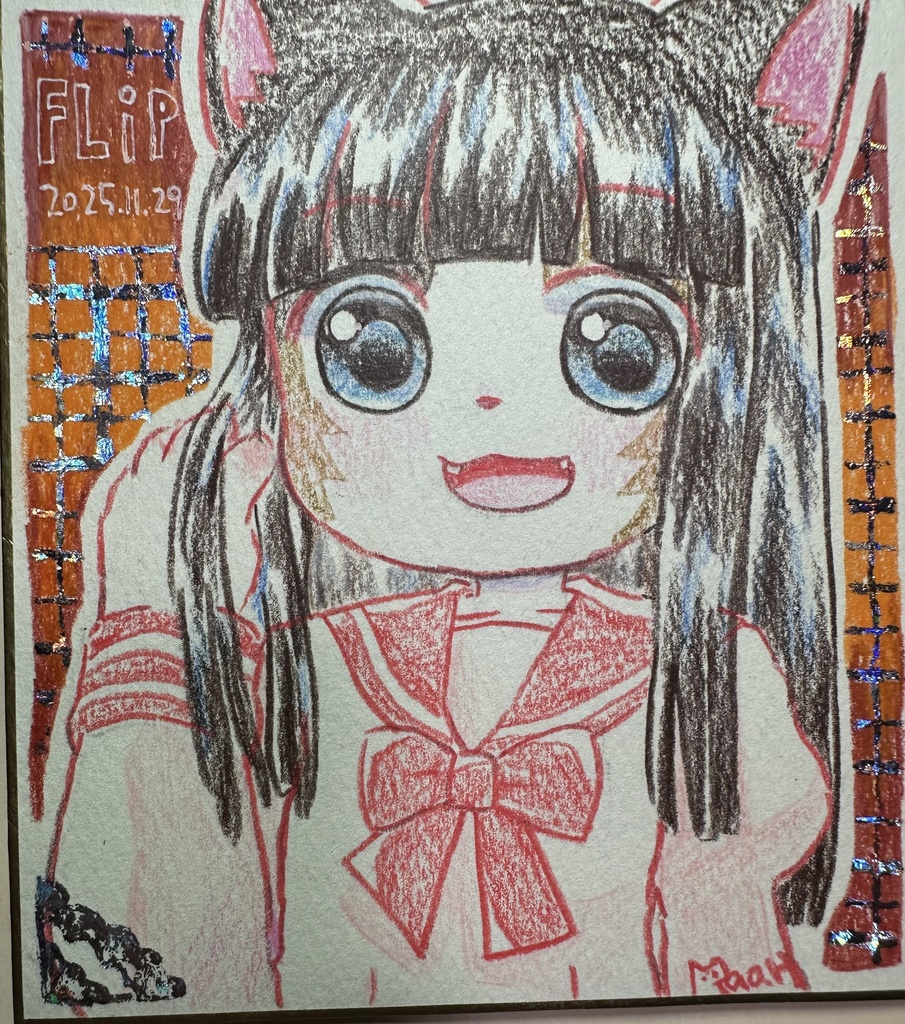 オリジナルミニ色紙（猫谷沙織）