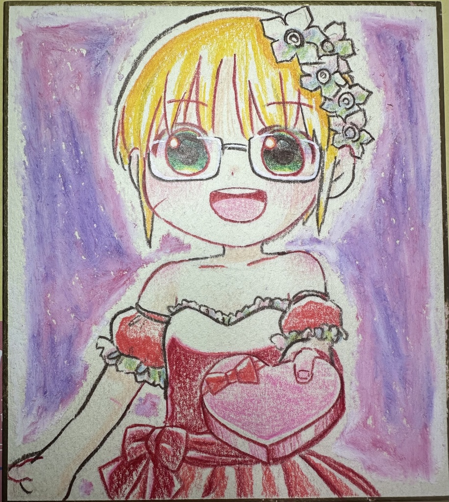 バレンタインミニ色紙