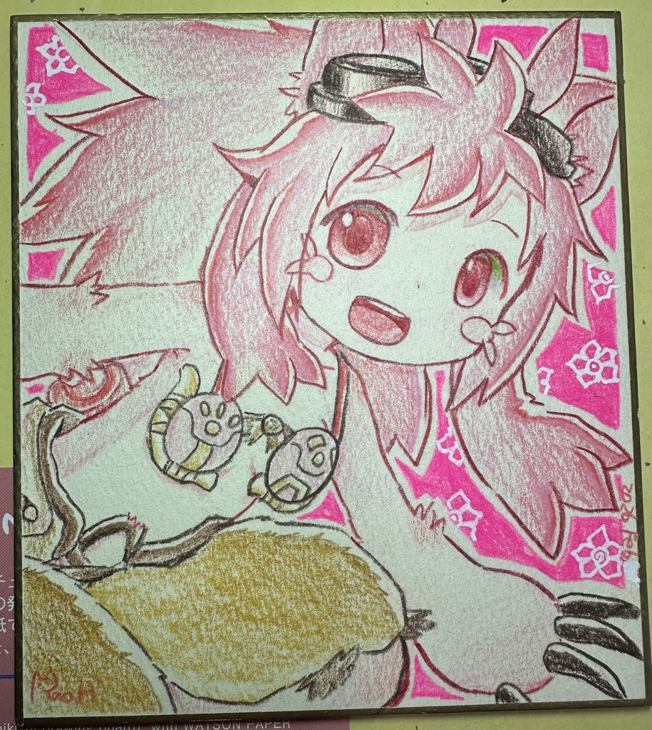 バレンタインミニ色紙