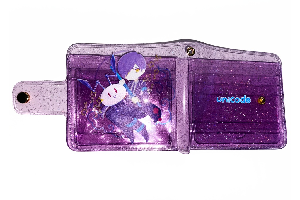 司書イェソド ラメ二つ折り財布