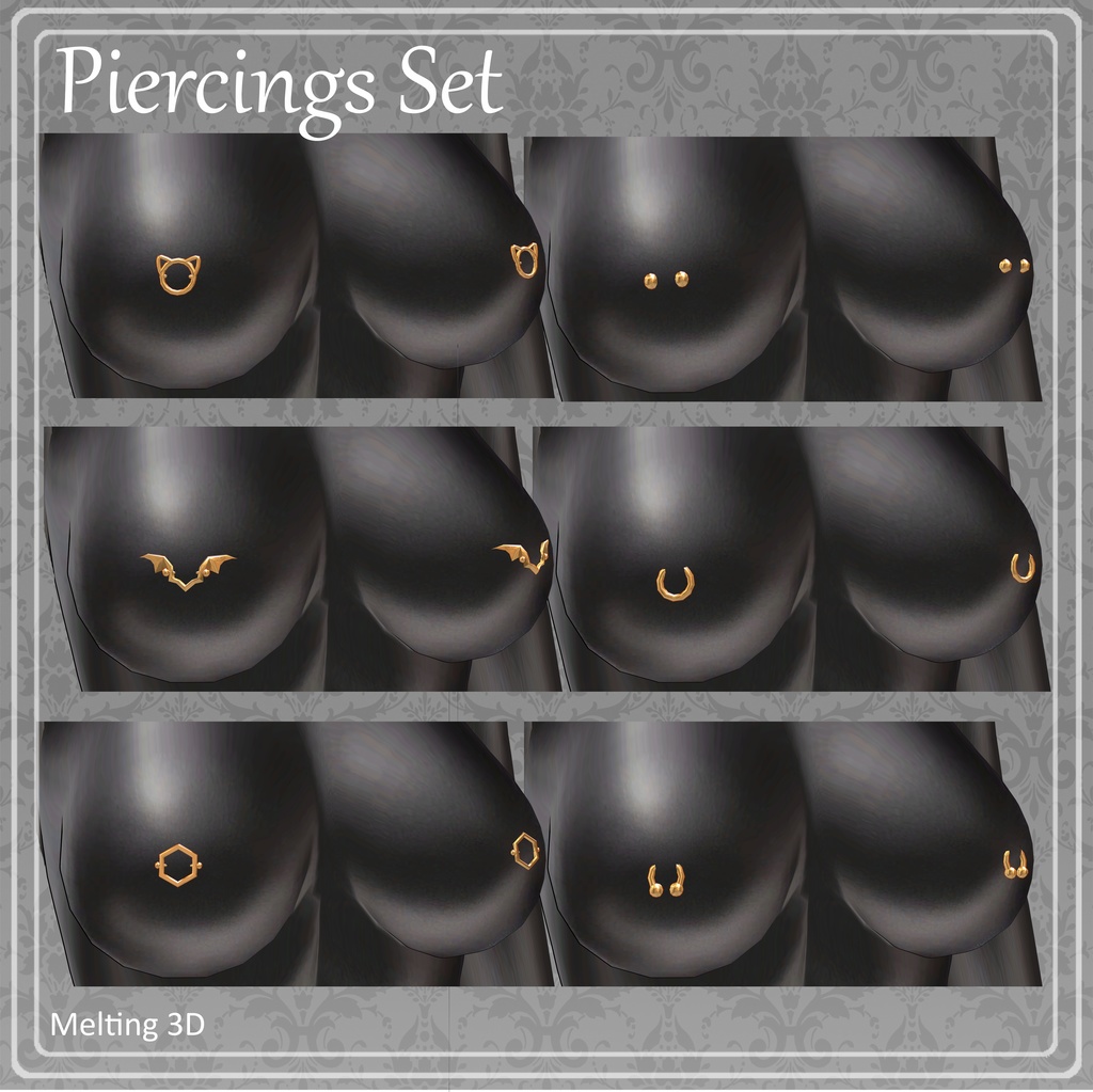 Ear and body Piercing for Lime, Moe, Selestia, Shinra, Kikyo, Manuka,Inaba Kaya 缩略图 5
