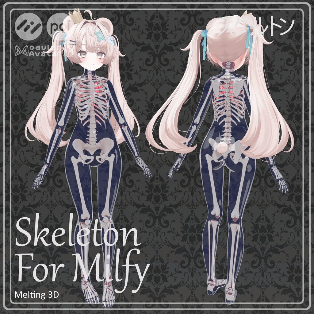 Skeleton and skull for 32 avatars