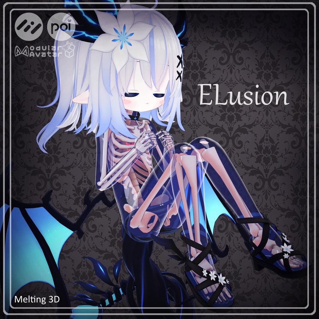 Chibi Skeleton and skull for 8 avatars