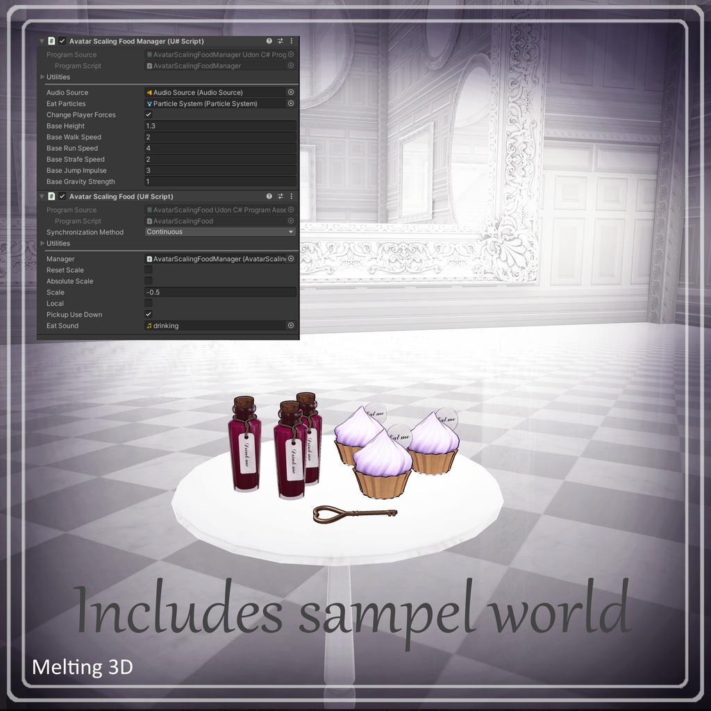 Alice in Wonderland Eat Me Avatar Scaling World Prefab