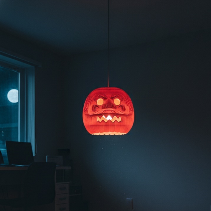 “徳”大ダルマ・オー・ランタン(インテリアライト)