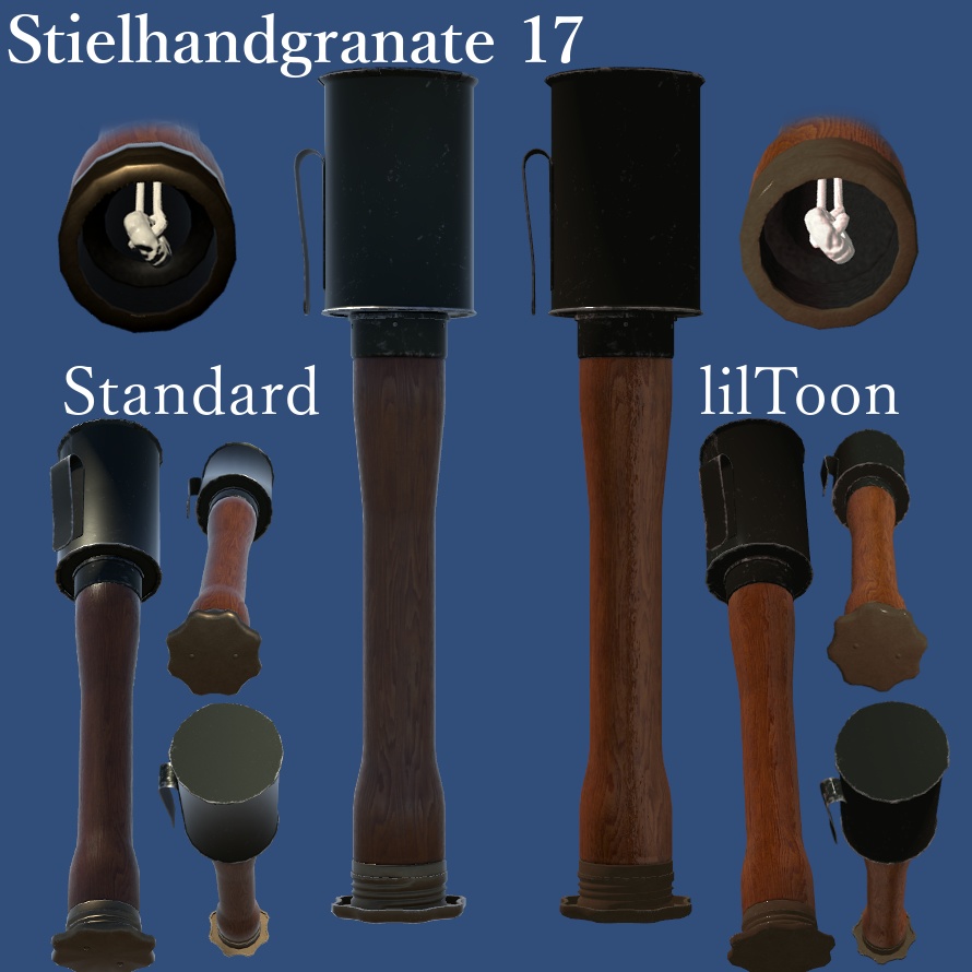 旧ドイツ帝国軍 M17型柄付手榴弾 (おまけつき)